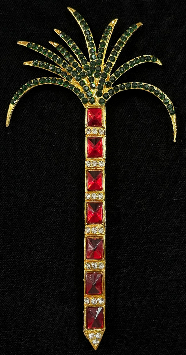 Sugarcane – Lalitha Parameshwari / Kamakshi Devi Ayudha - Red & green stones on South Indian Stones metal alloy - Length: 5.5 inches