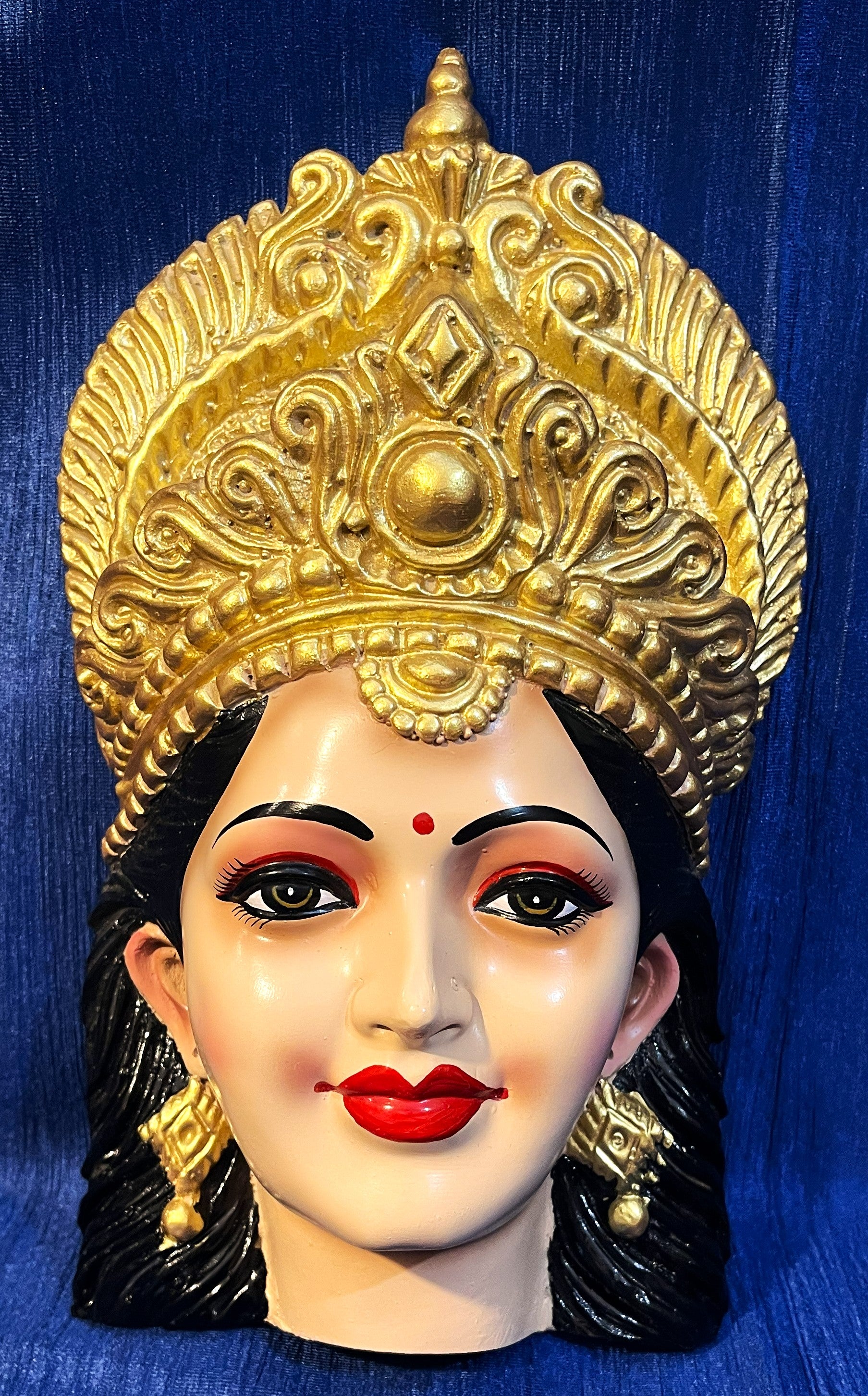 Premium Lakshmi Fiber Half Face without Jewellery – 13.5 Inch (can be tied to coconut) - Skin 1