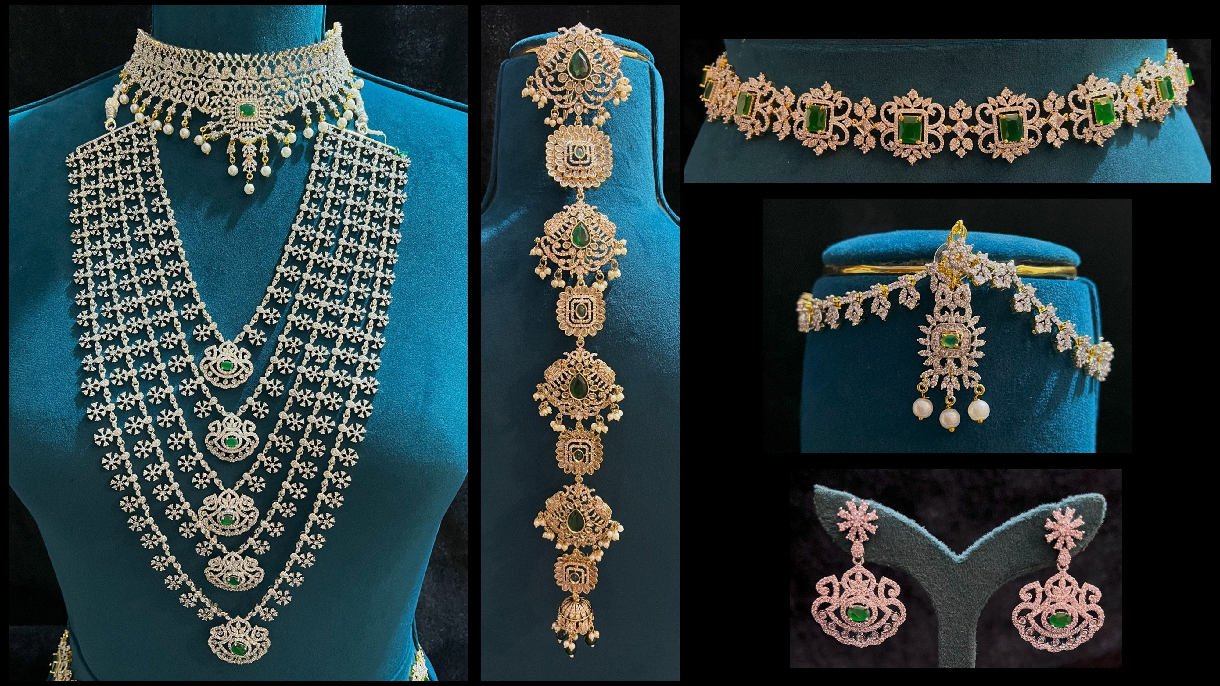 Premium AD Stone Jewellery Collection for Devi Alankaram - Gold 1