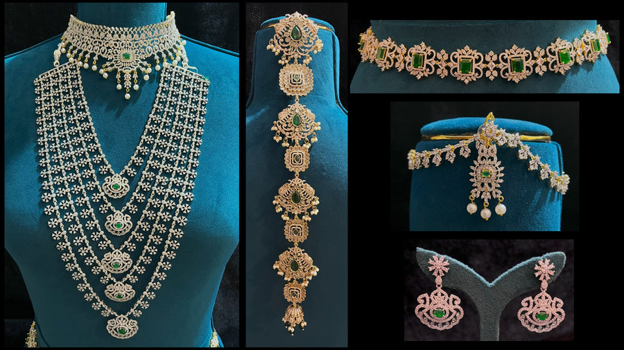 Premium AD Stone Jewellery Collection for Devi Alankaram - Gold