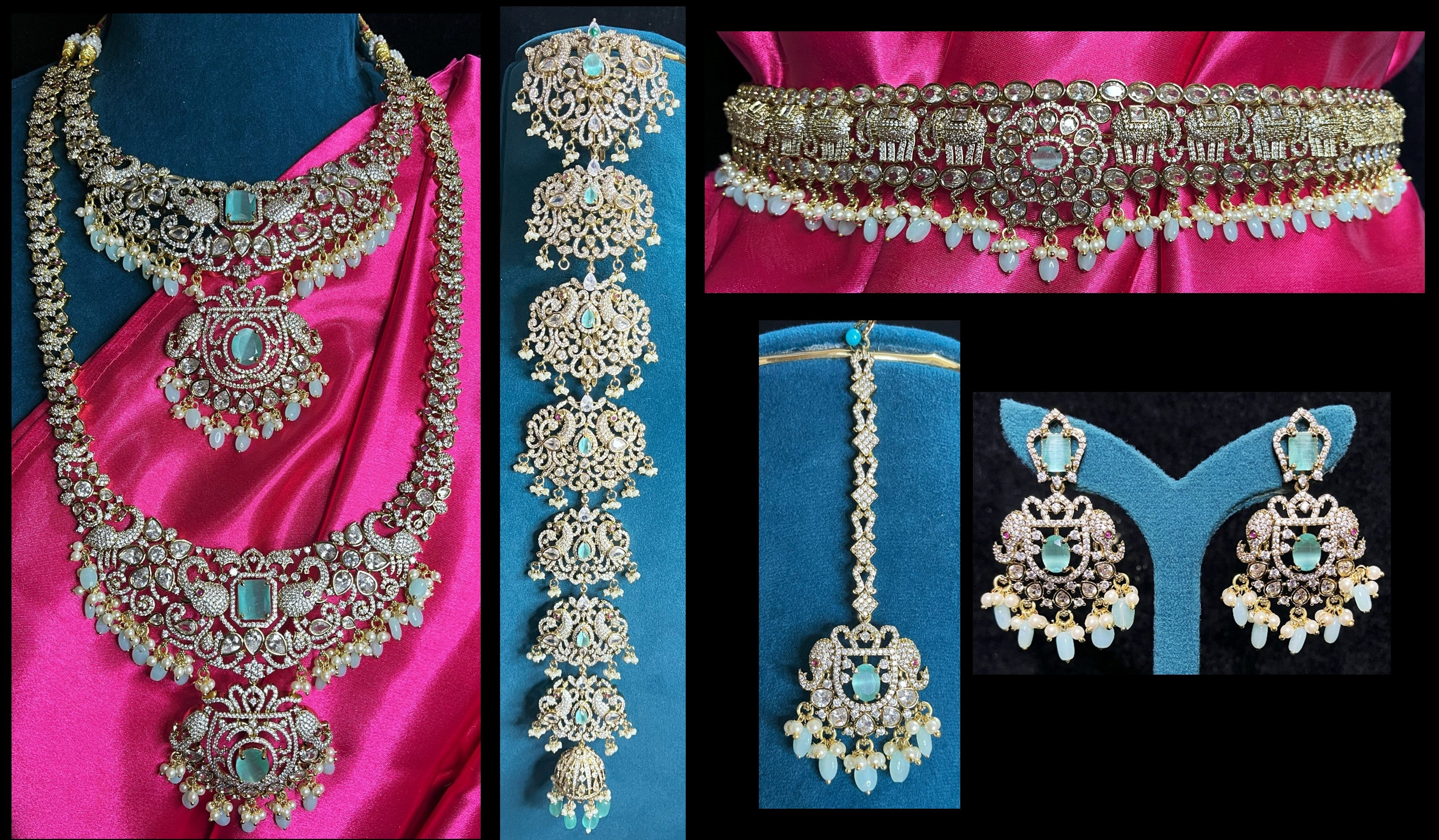 Premium AD Stone Jewellery Collection for Devi Alankaram - Gold 1