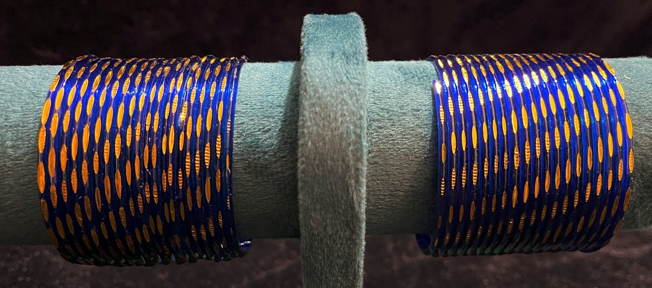 Premium Spring Bangles for Devi Alankaram - Blue 1