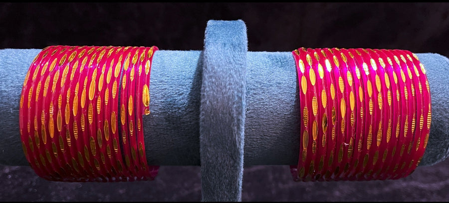 Premium Spring Bangles for Devi Alankaram - Pink