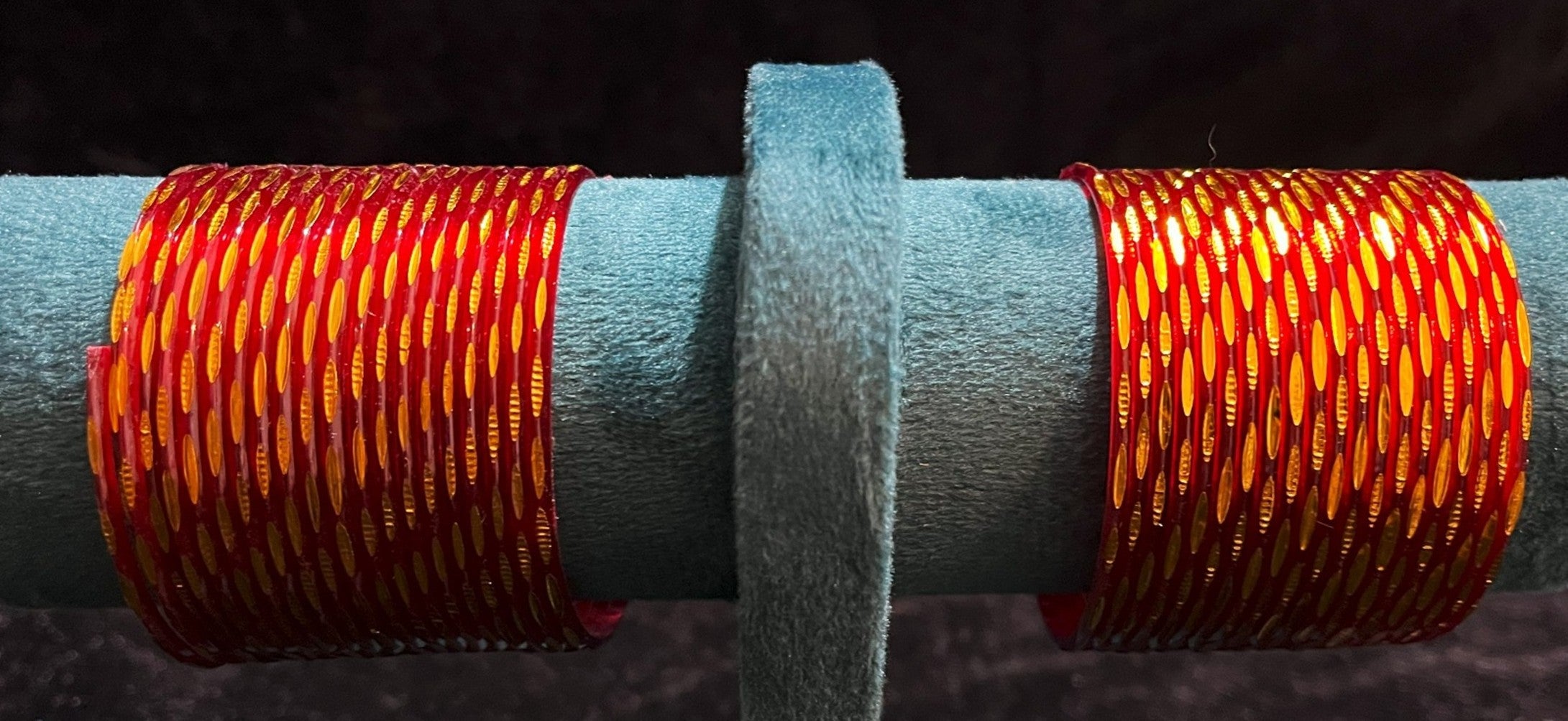 Premium Spring Bangles for Devi Alankaram - Red 1