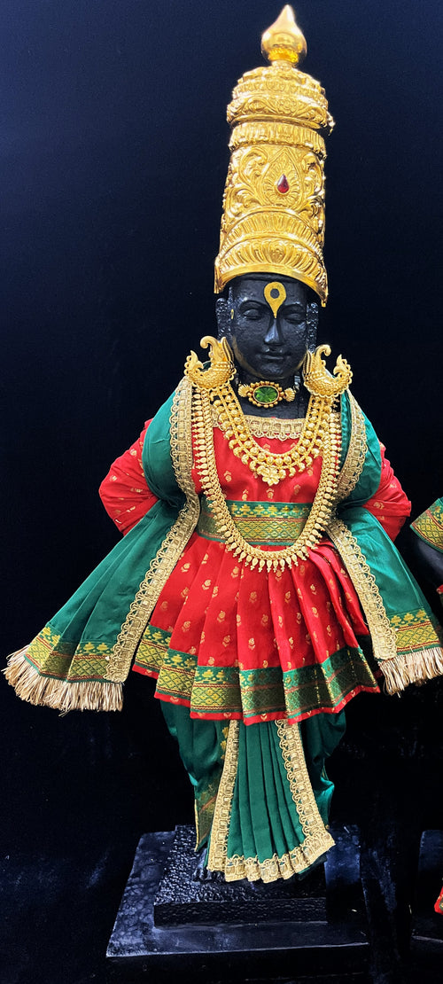 Angharkha dhoti  Patka/shalya, made of  Soft Silk with small butta Dhoti  (Pure Silk) - Red Pre stiched Angarkha with Green Contrast and Dhoti and  Patka