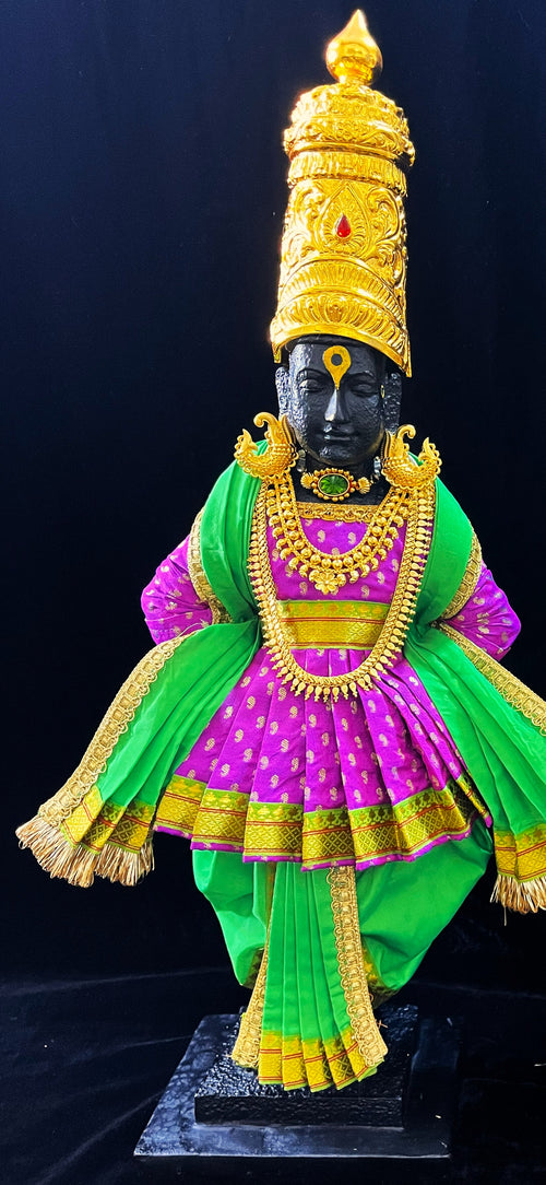 Angharkha dhoti  Patka/shalya, made of  Soft Silk with small butta Dhoti  (Pure Silk) - Purple Pre stiched Angarkha with Parrot Green Contrast and Dhoti and  Patka