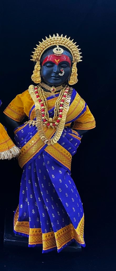 Royal Pre-Stitched made of Soft Silk with small butta Saree  (Pure Silk) - Royal Blue pre plated Saree with Yellow Contrast and blouse 1