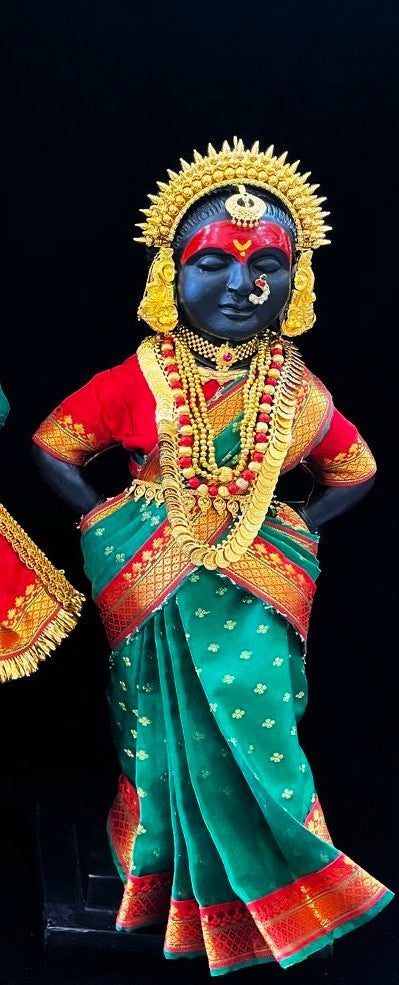 Royal Pre-Stitched made of Soft Silk with small butta Saree  (Pure Silk) - Green pre plated Saree with Red Contrast and blouse 2