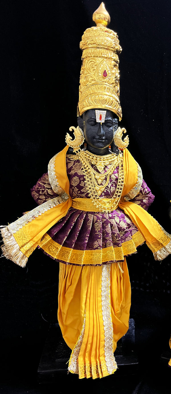 Angharkha dhoti  Patka/shalya, made of  Brocade Silk (not pure silk) - Wine pre-plated & pre-stiched Angarkha Saree with Yellow Contrast dhoti and shalya