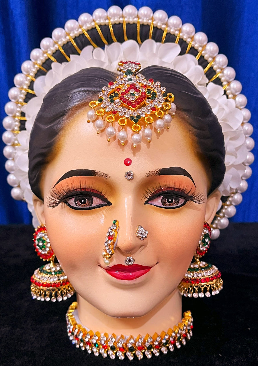 Premium Lakshmi Fiber Full Face with Jewellery – 9 Inch (cannot be tied to coconut)