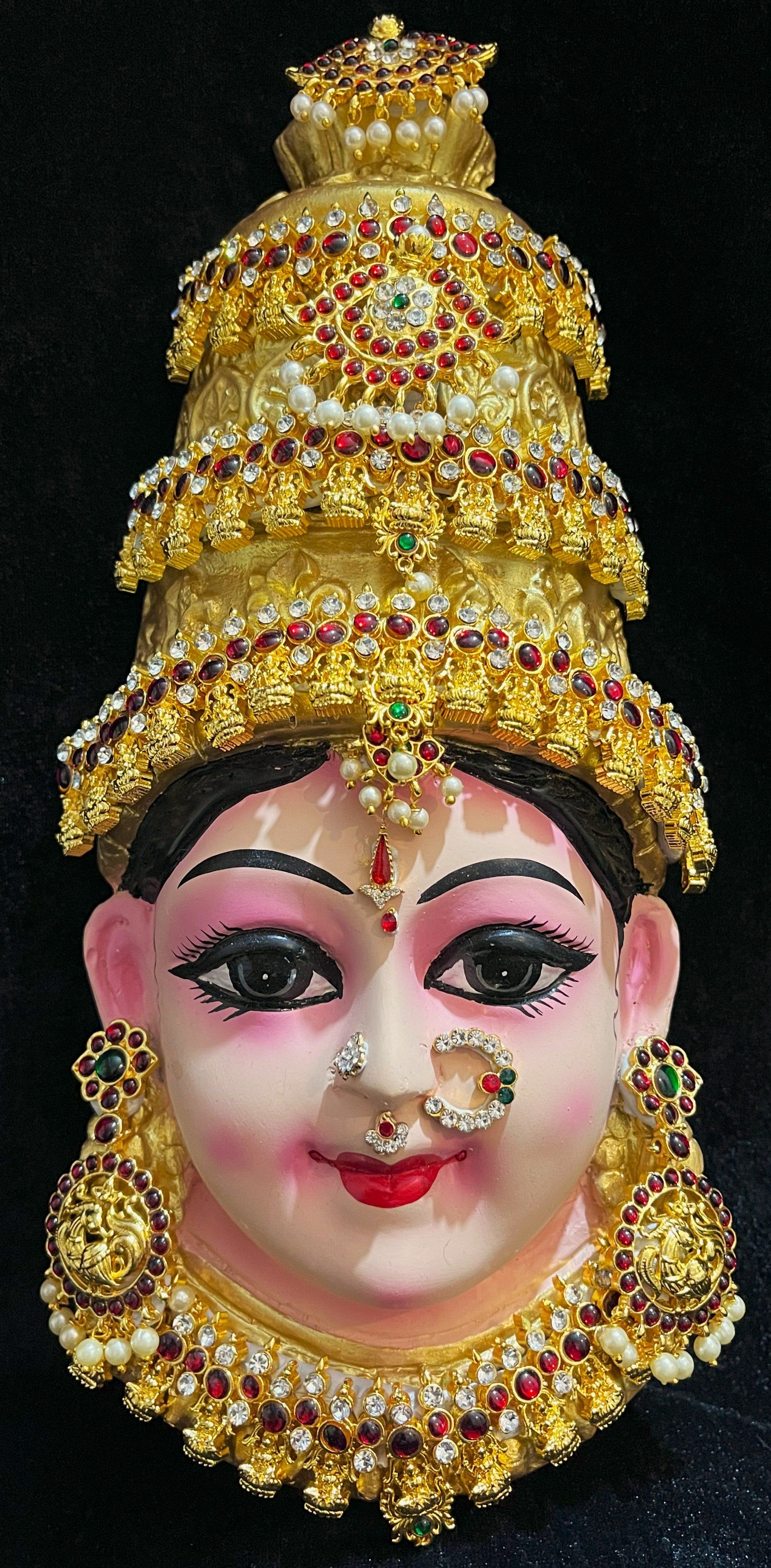 Premium Lakshmi Fiber Half Face with Jewellery – 12 Inch (can be tied to coconut) - Skin 1