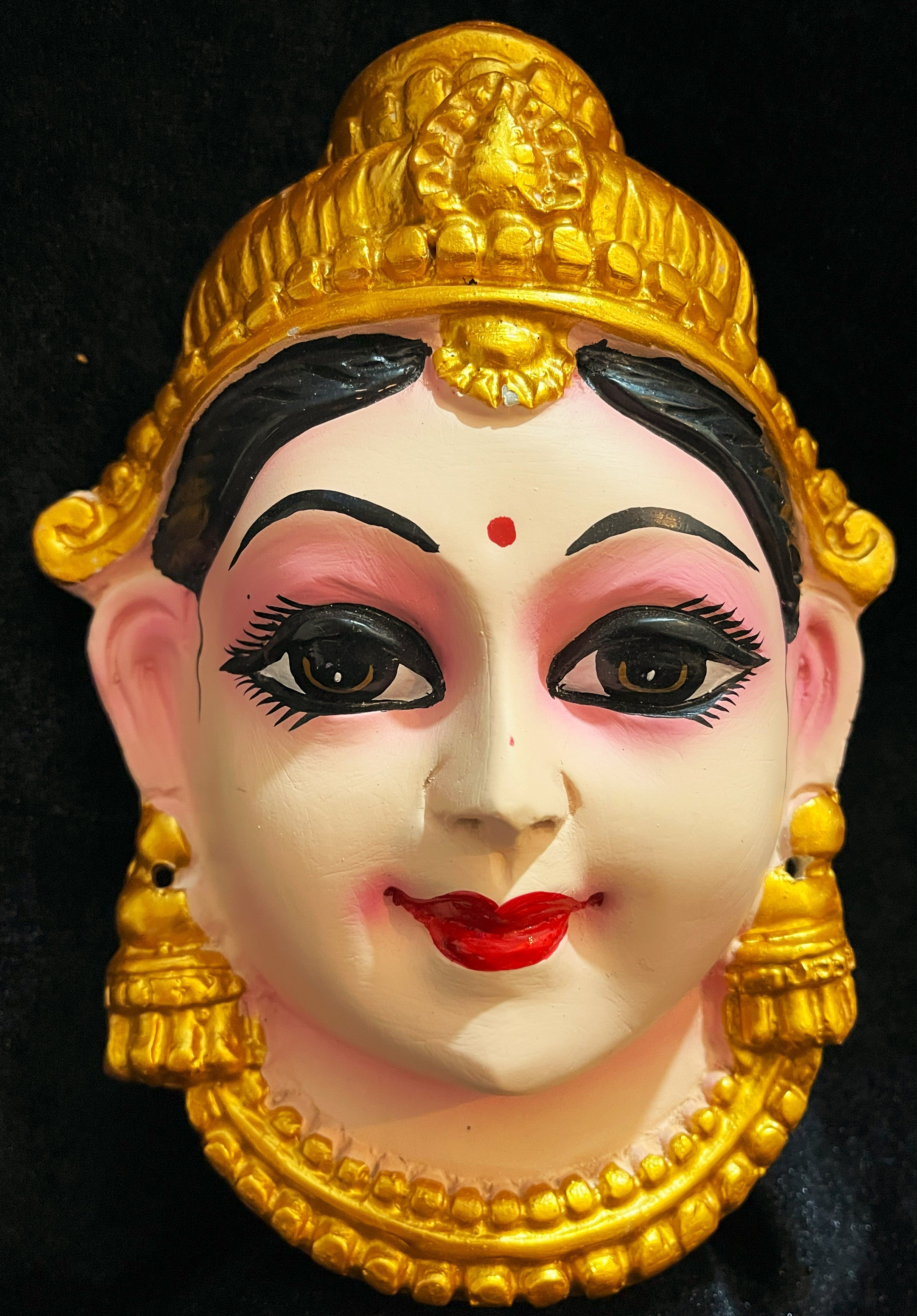 Premium Lakshmi Fiber Half Face with Jewellery – 9 Inch (can be tied to coconut) - Skin 1