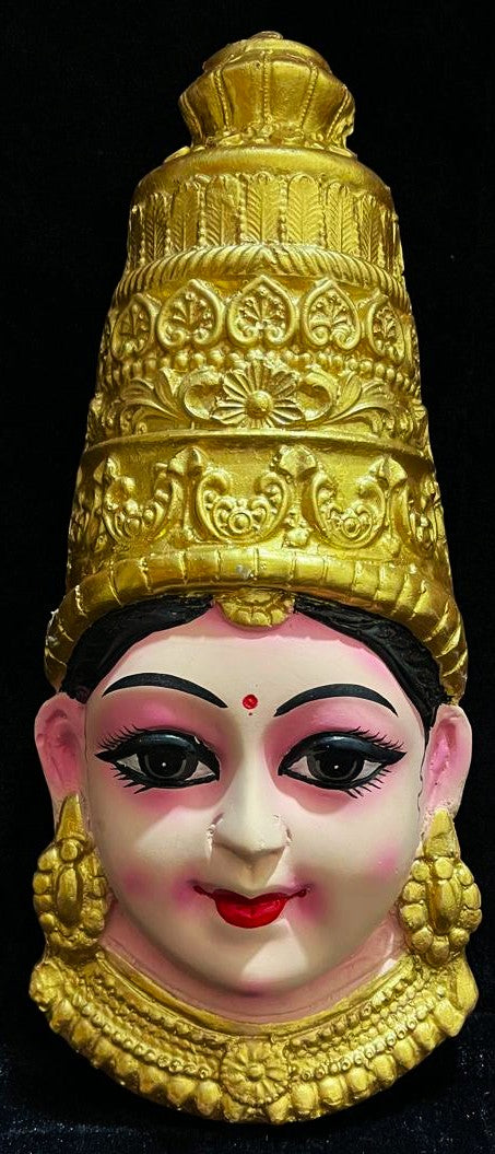Premium Lakshmi Fiber Half Face with Jewellery – 12 Inch (can be tied to coconut) - Skin