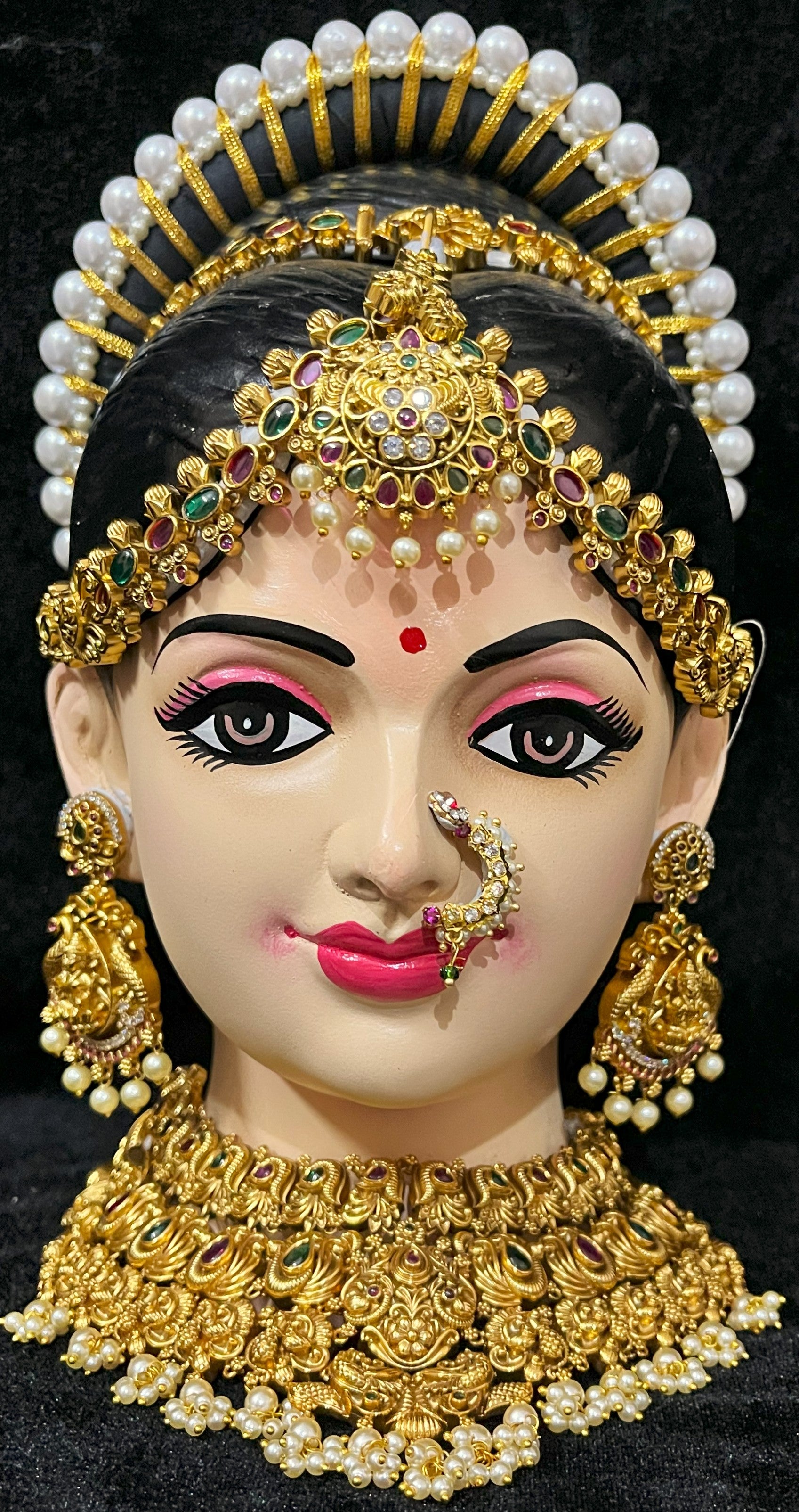 Premium Lakshmi Fiber Full Face with Jewellery – 10 Inch (cannot be tied to coconut) 2