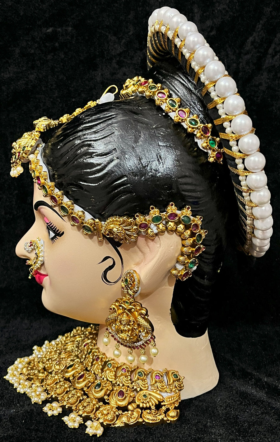 Premium Lakshmi Fiber Full Face with Jewellery – 10 Inch (cannot be tied to coconut)