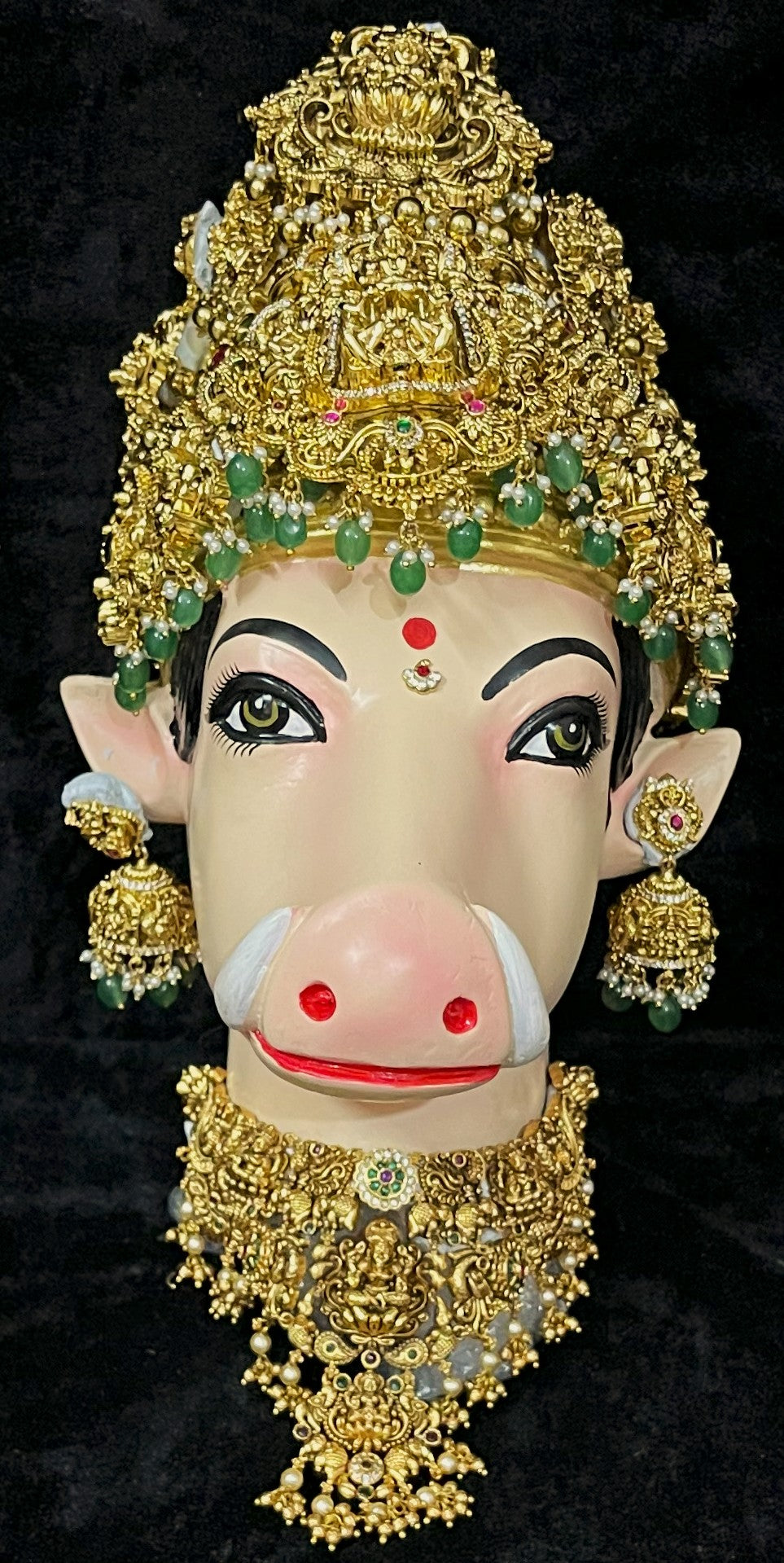 Premium Varahi Fiber Full Face with Jewellery – 10.5 Inch (cannot be tied to coconut) - Skin 1