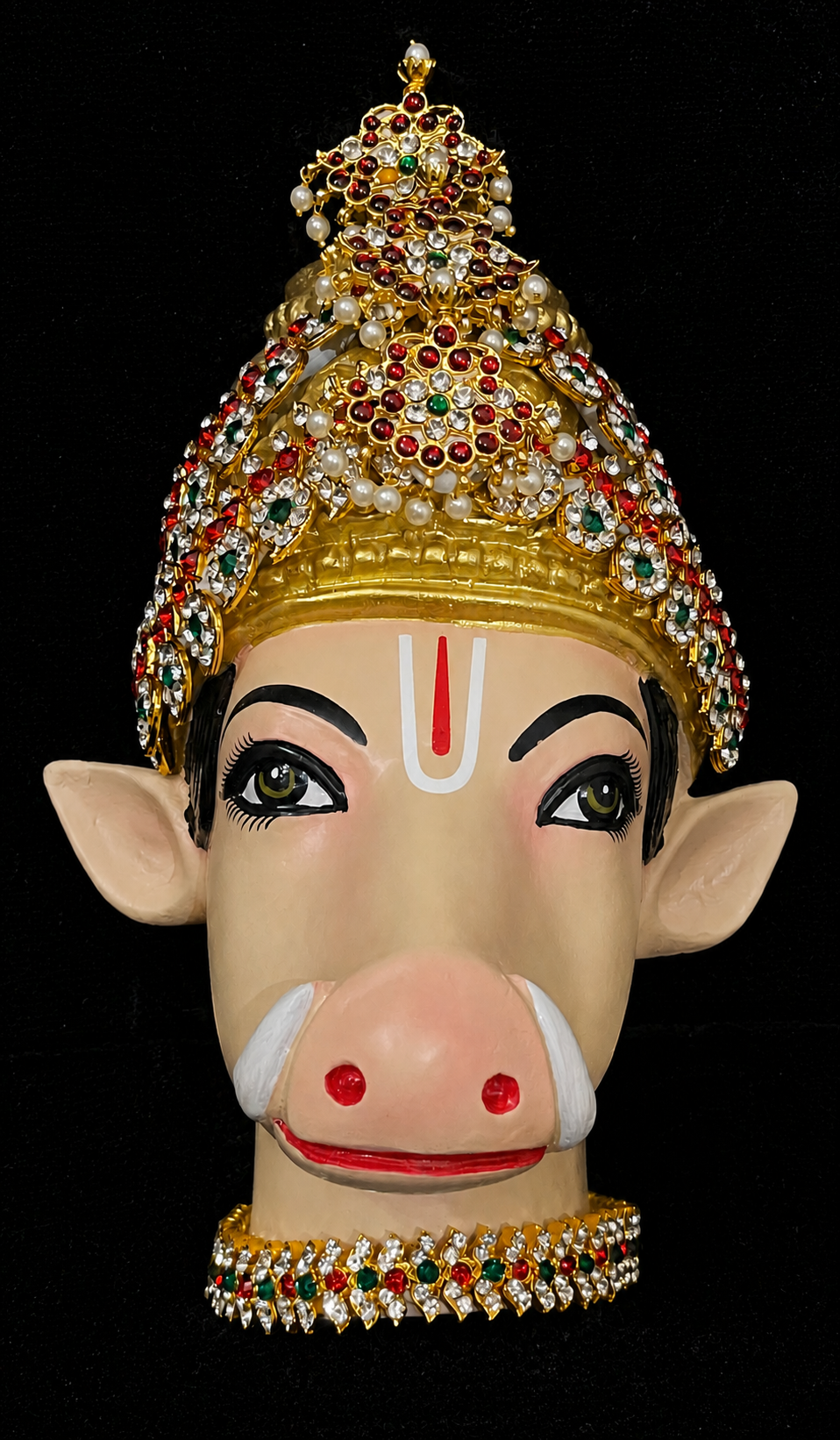 Premium Varaha Fiber Full Face with Jewellery – 10.5 Inch (cannot be tied to coconut) - Skin 1