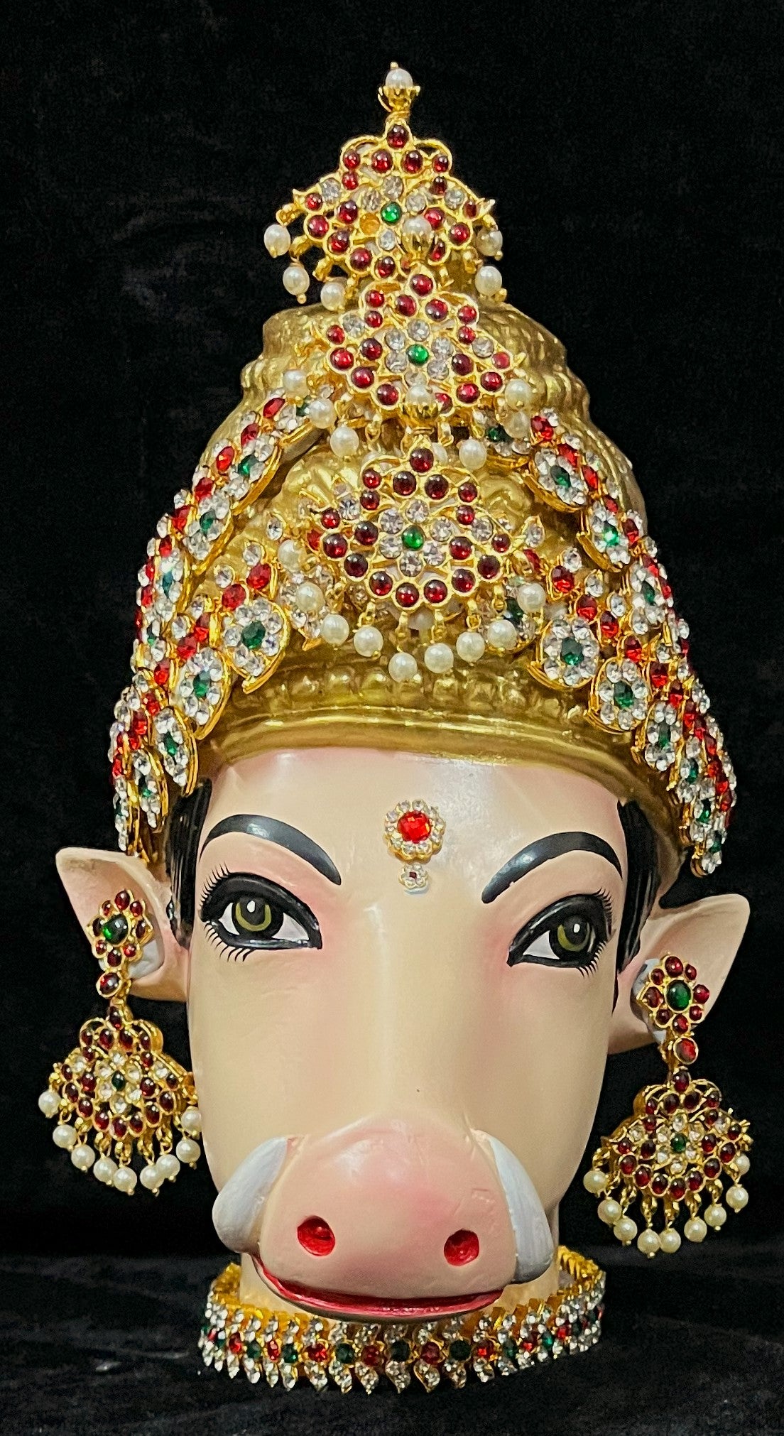 Premium Varahi Fiber Full Face with Jewellery – 10.5 Inch (cannot be tied to coconut) - Skin 1