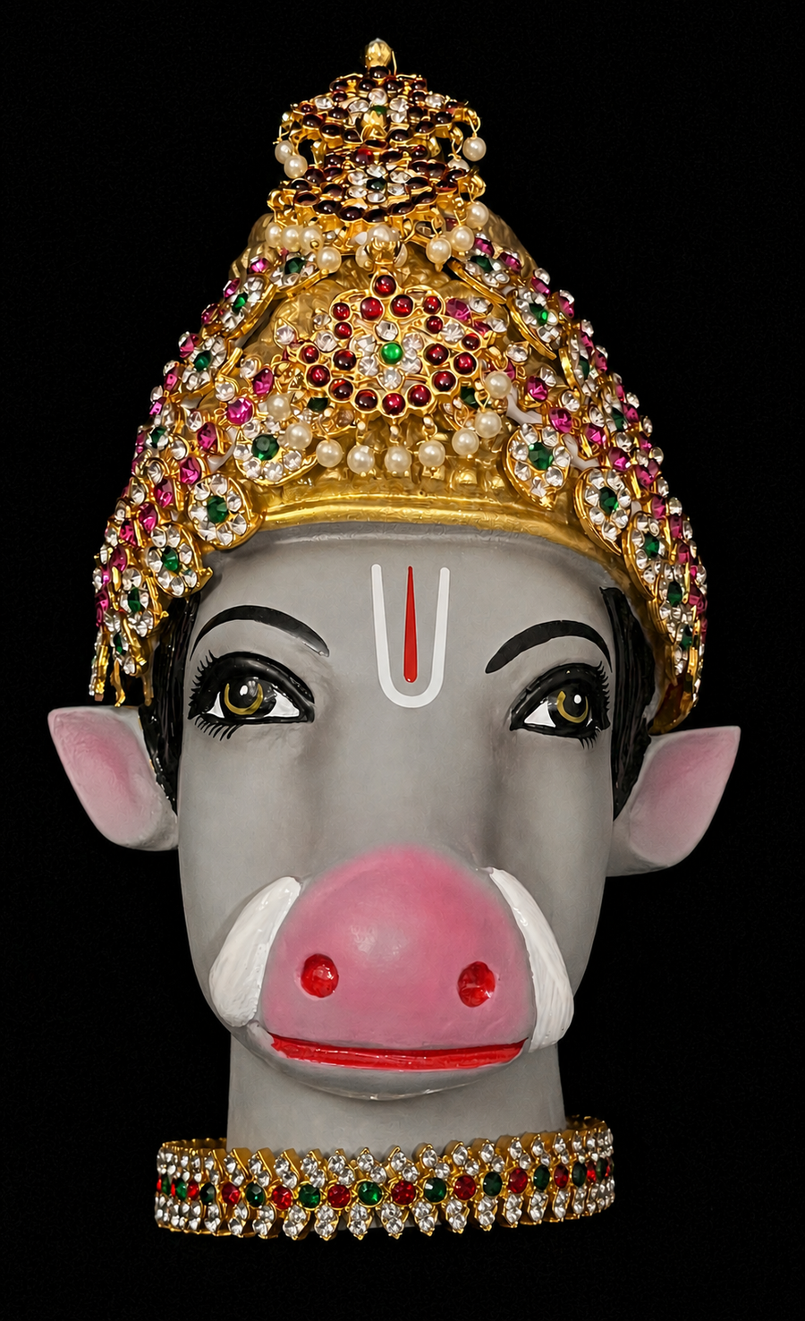 Premium Varaha Fiber Full Face with Jewellery – 10.5 Inch (cannot be tied to coconut)