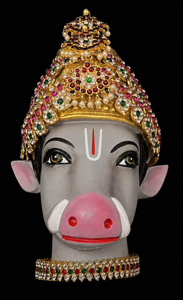 Premium Varaha Fiber Full Face with Jewellery – 10.5 Inch (cannot be tied to coconut)