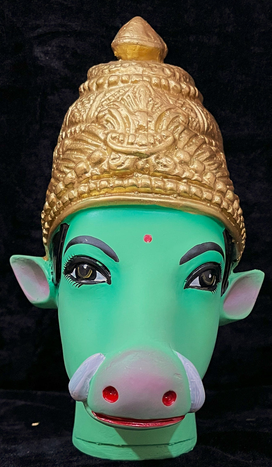 Premium Varahi Fiber Full Face without Jewellery – 10.5 Inch (cannot be tied to coconut) - Green
