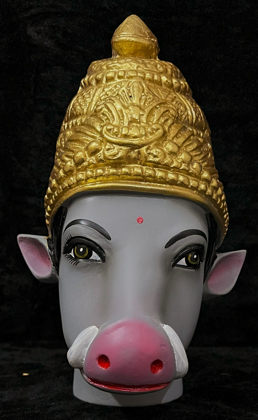 Premium Varahi Fiber Full Face without Jewellery – 10.5 Inch (cannot be tied to coconut) - Grey