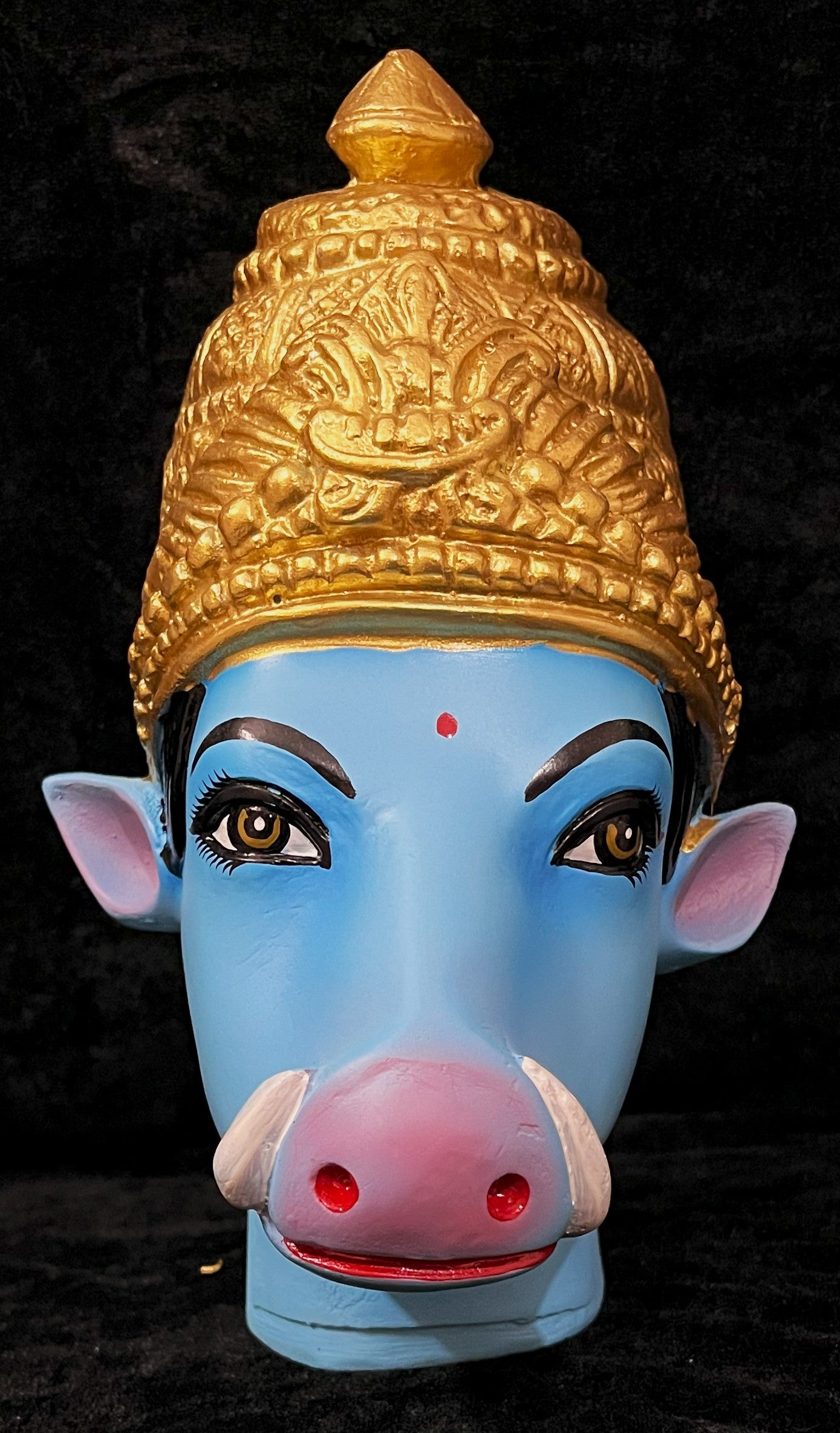 Premium Varahi Fiber Full Face without Jewellery – 10.5 Inch (cannot be tied to coconut) - Blue 1