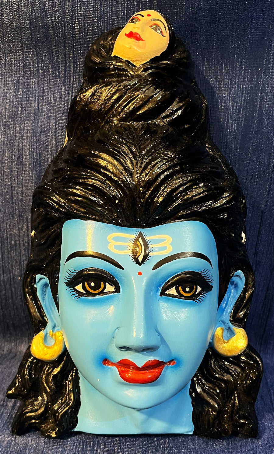 Premium Shiva Fiber Half Face without Jewellery – 11.5 Inch (can be tied to coconut)